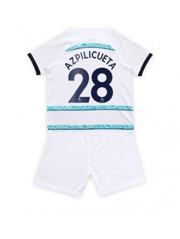 Chelsea Cesar Azpilicueta #28 Auswärts Trikotsatz für Kinder 2022-23 Kurzarm (+ Kurze Hosen)